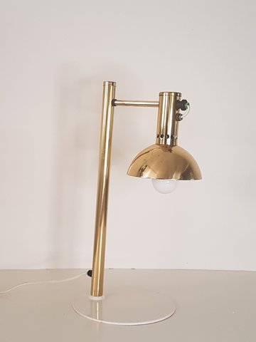 Vintage desk lamp in brass color from Computex 