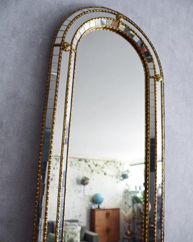 Vintage Spanish Mosaic Mirror