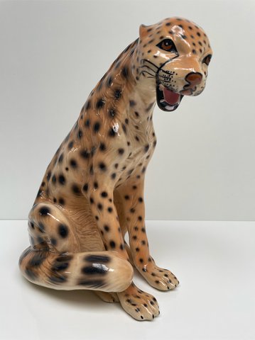 Vintage Italiaans keramiek Cheetah