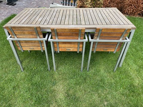 TRIBU garden set dining table + 6 chairs