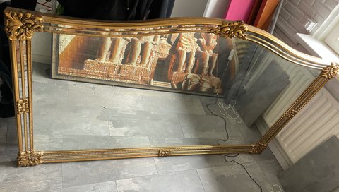 Vintage grote gouden spiegel