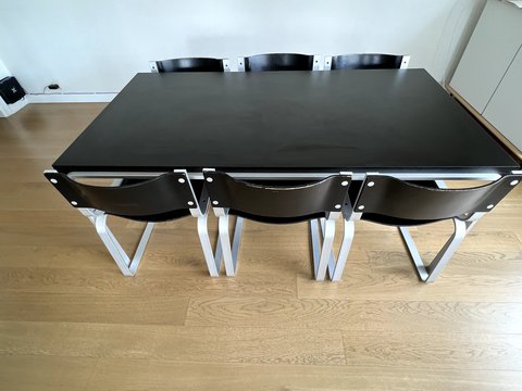 Pastoe Pierre Mazairac Design tafel + 6 bijpassende stoelen