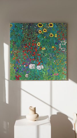 Gustav Klimt - Landgarten mit Sonnenblumen