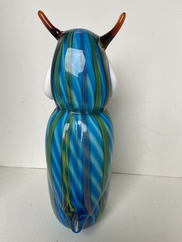 Glass standing owl in murano style