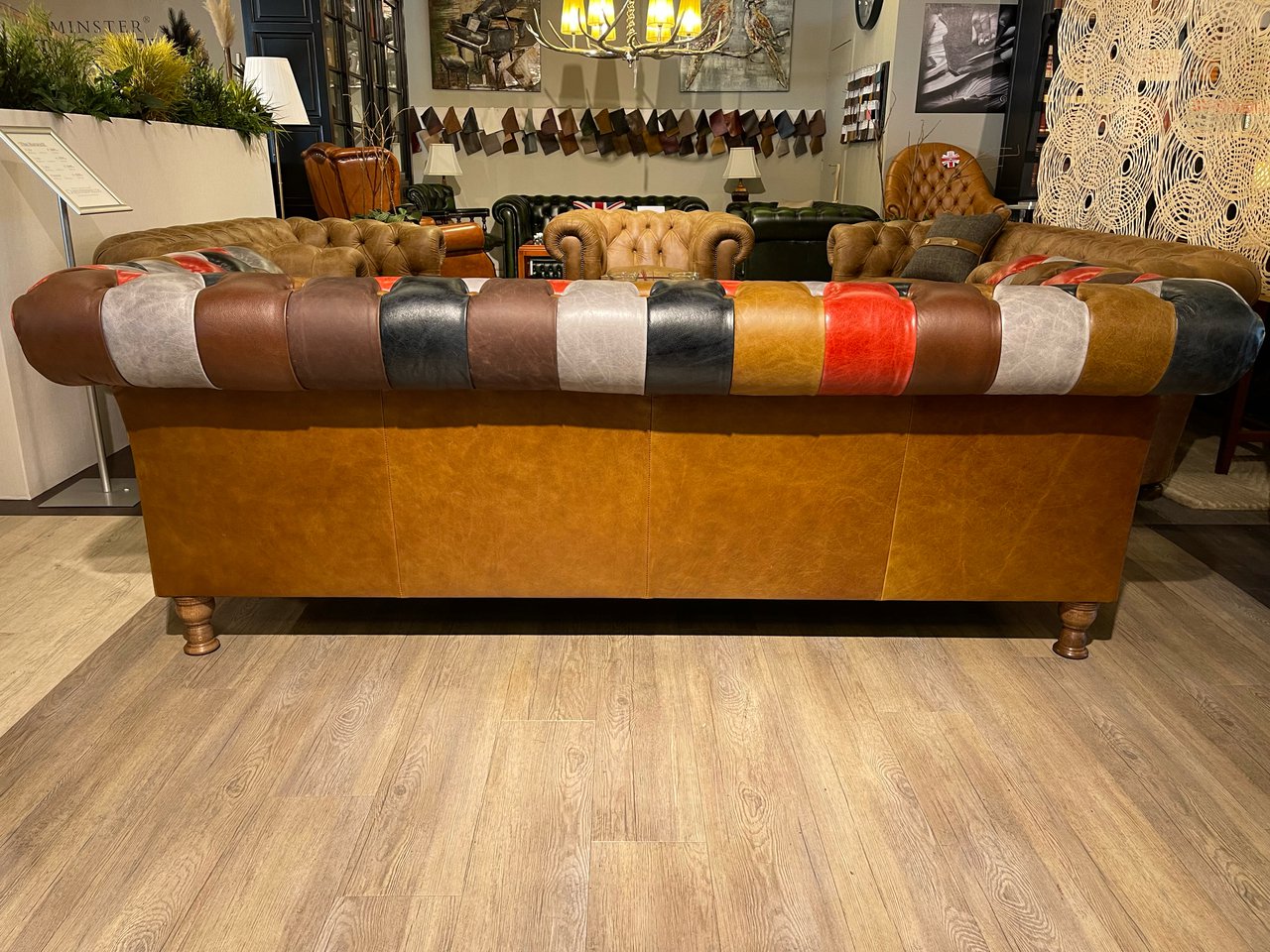 Patchwork multi chesterfield bank image 9