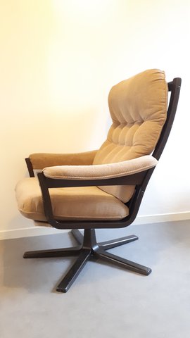 Gote Mobler vintage swivel armchair