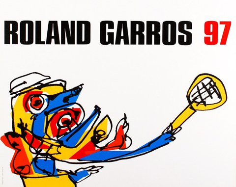 Antonio Saura Offset Roland Garros from 1997