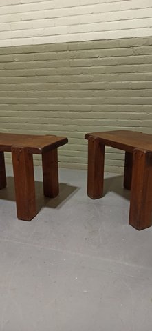 2 Brutalist houten salontafel