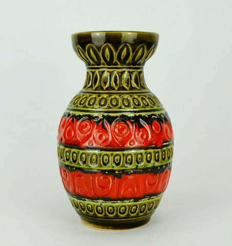 bay keramik vase relief pattern model 92 20 WGP 