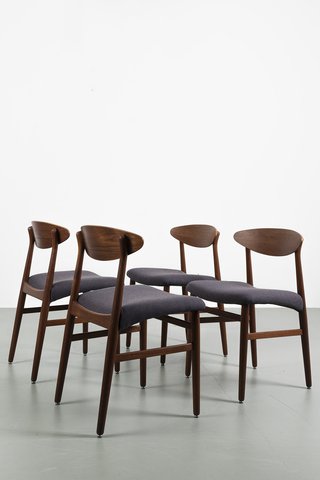 4 x Enjar Larsen & Aksel Bender stoelen
