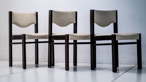 Cees Braakman van Pastoe uitschuifbare eettafel met 6 stoelen
