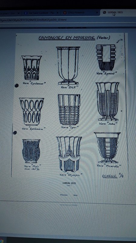 Luxval vase Olympic VSL Belgium 1935