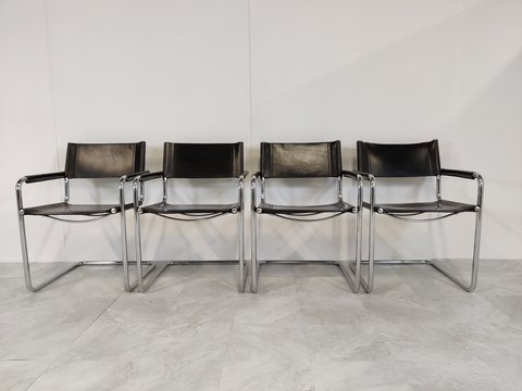 4 armchairs by Linea Veam - 1980s