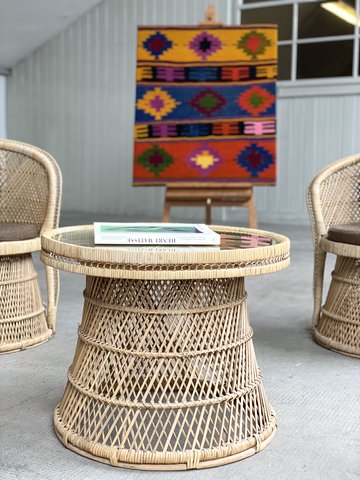 Rattan Armchairs and coffee table