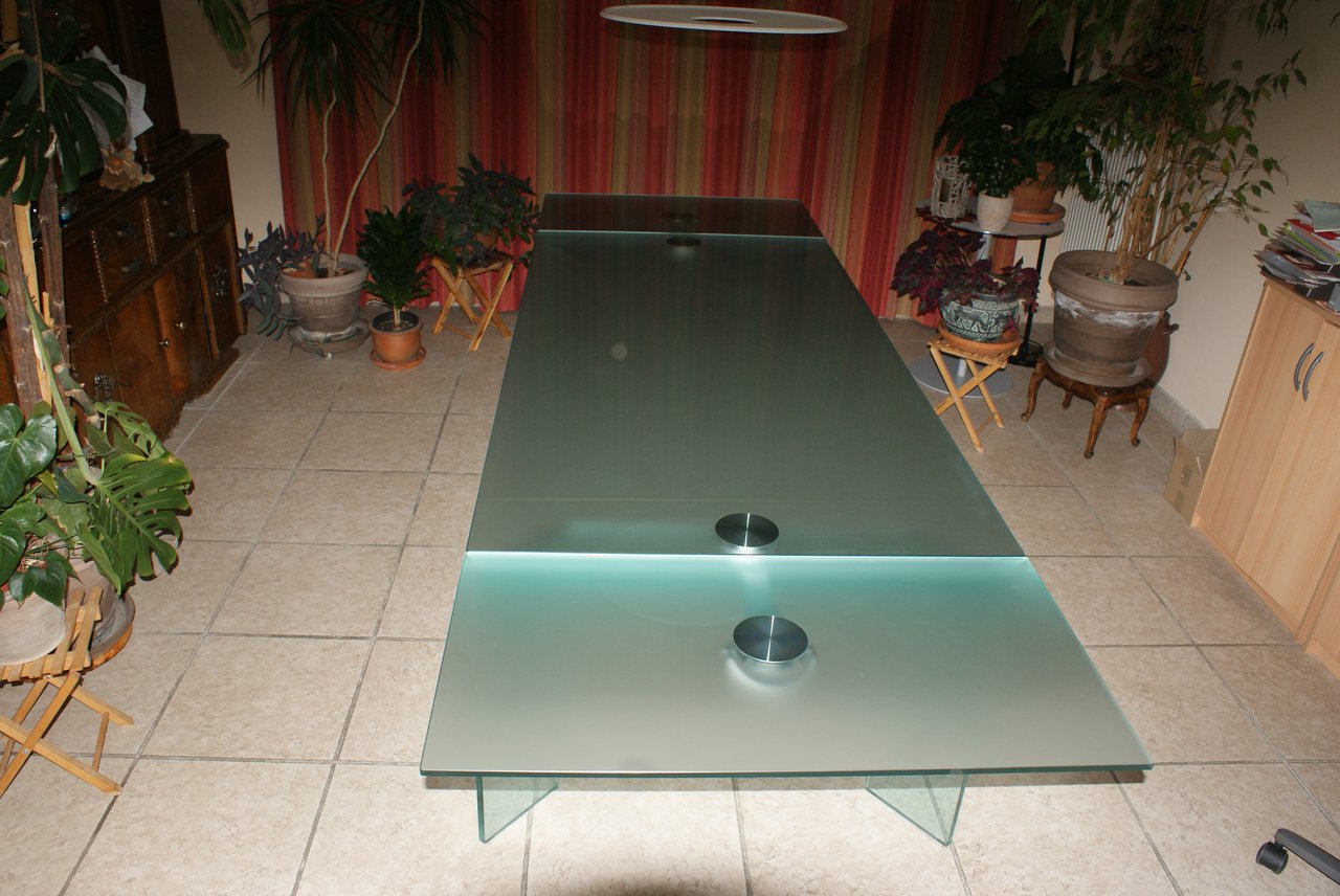 Image 7 of FIAM Ray Plus glazen uitschuifbare eettafel