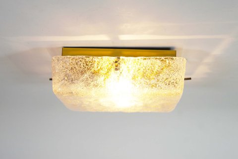 Hillebrand large ice glass ceiling lamp