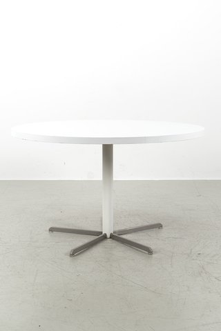 Round white dining table art. 66524