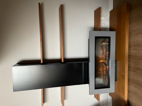 Topform cabinet with electric decorative fireplace
