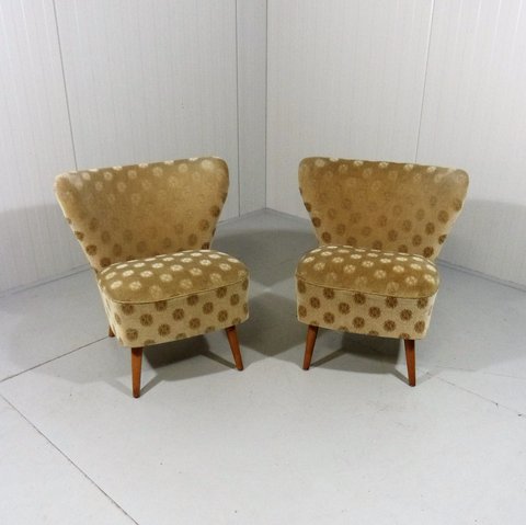 Set van 2 cocktail stoelen club stoelen, 1950’s
