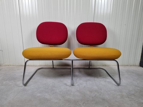 Artifort Vega 2-Sitzer - rot gelb