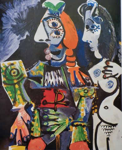 Pablo Picasso ( 1881-1973) Kleurenoffset     Matador e Femme Nue uit 1970