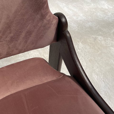 4x Reupholstered Vintage Dining chairs