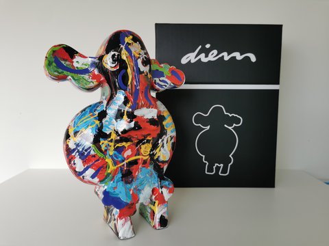 Peter Diem - Happy Cow 2 - New! - Statue/Sculpture - Art Object