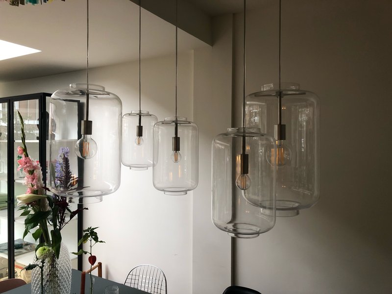 Dry design Glass Lantern pendant lamp
