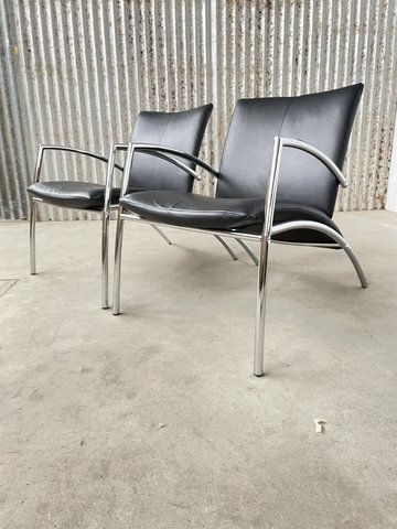 Kebe design armchairs Denmark 1980 vintage fauteuils