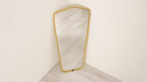 Vintage mirror | Messing | 79 cm