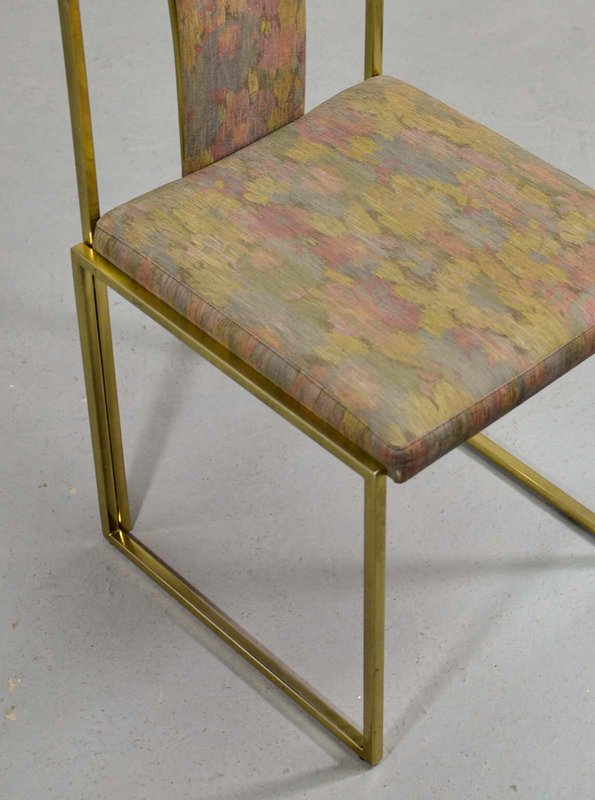 6 Belgo Chrom Luxurious Brass Dining Chairs