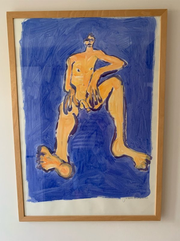 Jacquie Maria Wessels, Man in blue schilderij