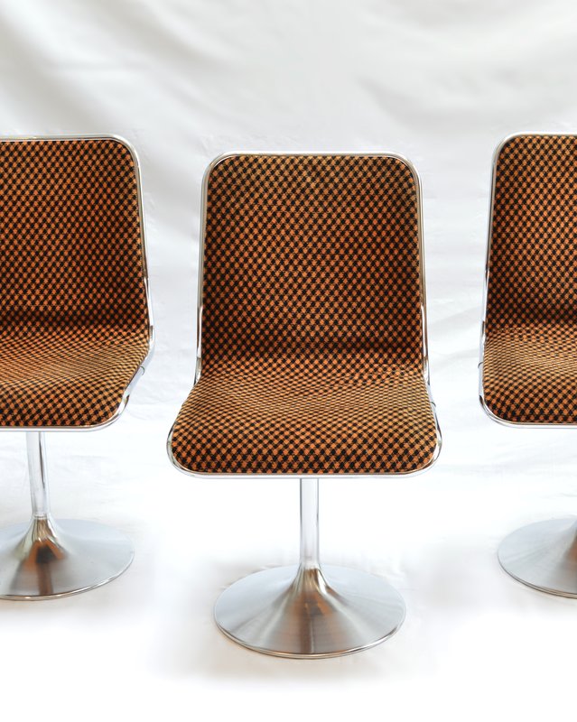 Set of 4 70's Tacke Tulip Chairs