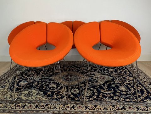 Orange Artifort Little Apollo chair by Patrick Norguet