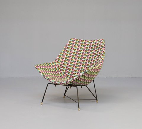 Saporiti ‘Kosmos’ lounge fauteuil by  Augusto Bozzi