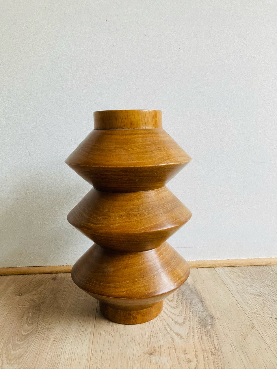 Vintage Danish wooden vase image 1