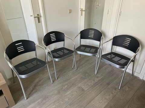 4x Kartell design stoelen