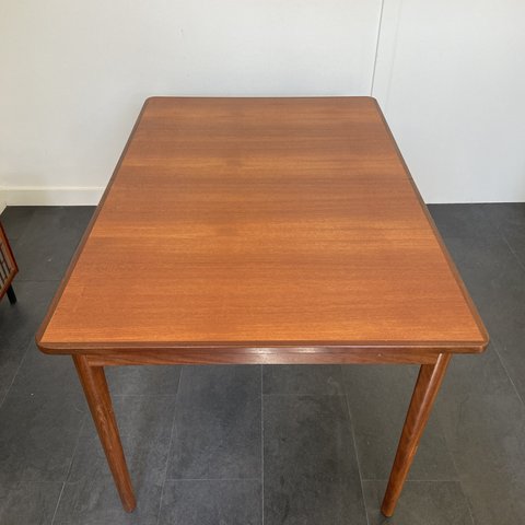 Vintage extendable dining table made of teak wood