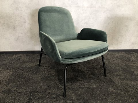 Normann Copenhagen Era Lounge Chair - Samt Petrol