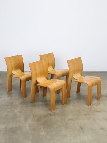4x Castelijn by Gijs Bakker strip chair