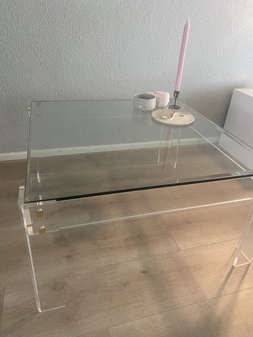 Vintage plexiglass/glass coffee table coffee table