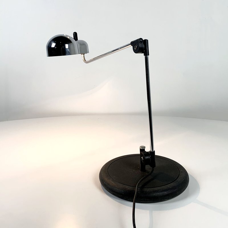 Joe Colombo for Stilnovo, Chromed Topo Desk Lamp
