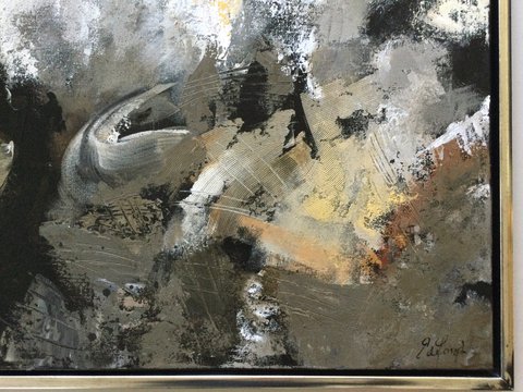Ellen de Jongh - Abstract painting in a frame