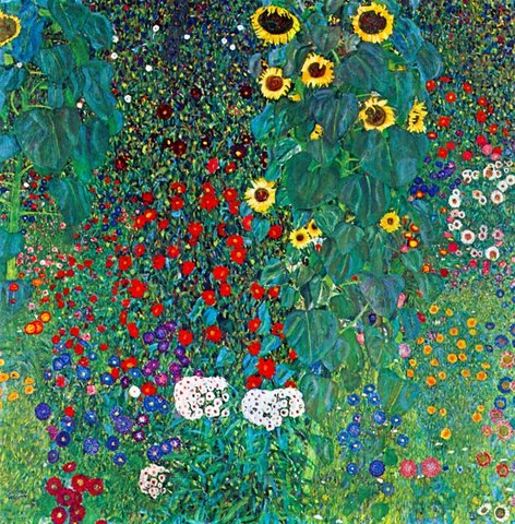 Gustav Klimt - Country garden with sunflowers
