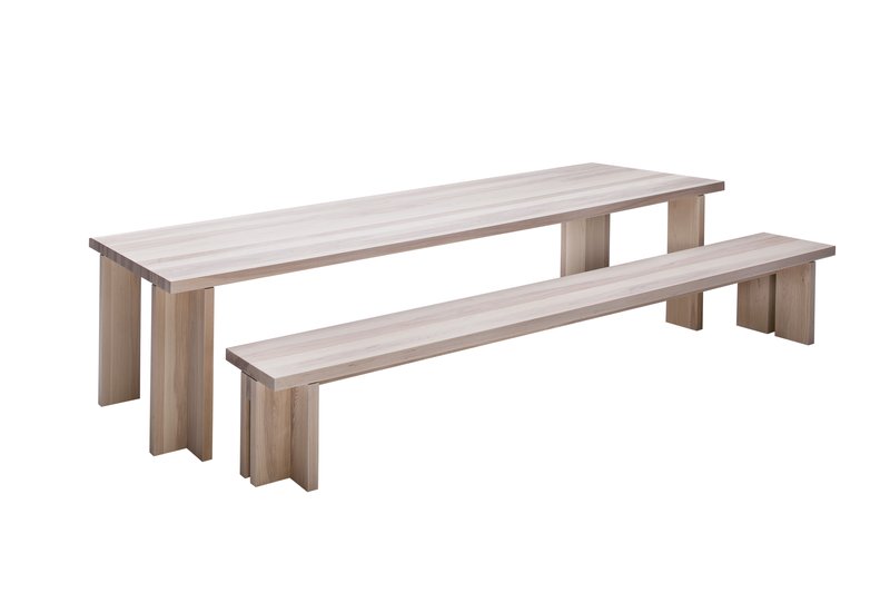 Linteloo Akiro bench by Roderick Vos, 260cm