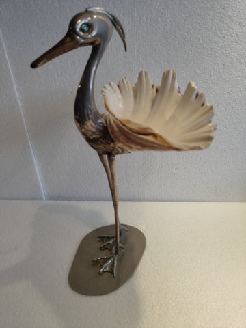 Giuseppe Piombanti - bird with shell Italy - 1970-1979