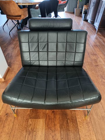 Leolux Volare Sessel aus schwarzem Leder
