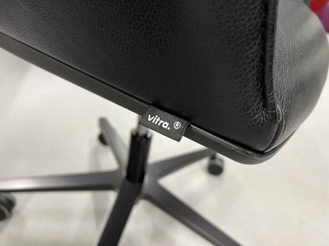 Vitra Softshell bureau stoel zwart leer