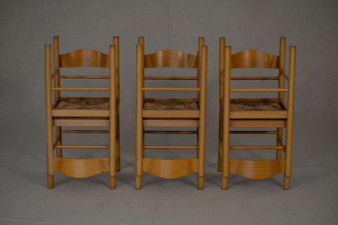 6X  chairs in the manner of Charlotte Perriand