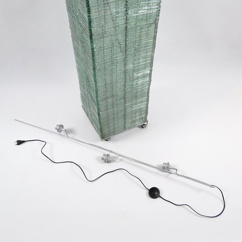 Sculptural Italian glass floor lamp, 1980s